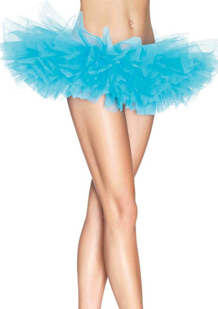 Women's Turquoise Blue Organza Tutu Petticoat Costume Accessory Main Image