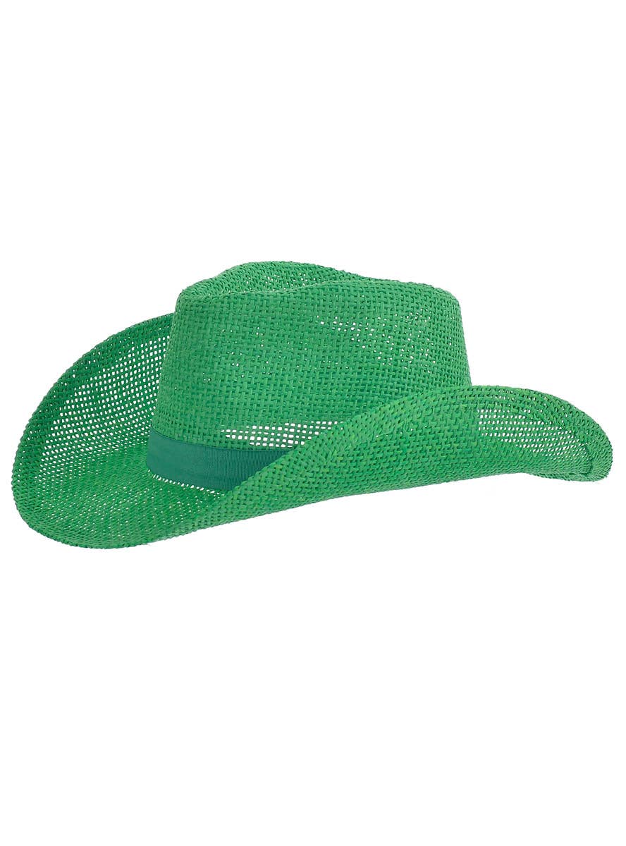 Image of Western Green Hessian Adult's Cowboy Hat