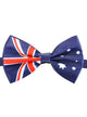 Image of Adjustable Navy Blue Satin Australian Flag Bow Tie