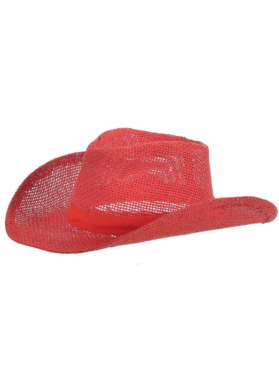 Image of Western Red Hessian Adult's Cowboy Hat