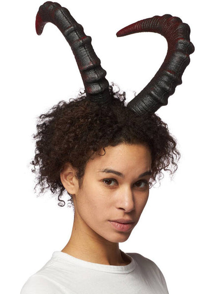 Image of Soft Red Foam 28cm Horns Costume Headband - Main Image