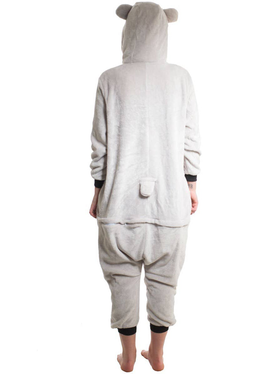 Aussie Koala Adults Plush Onesie Costume - Back Image