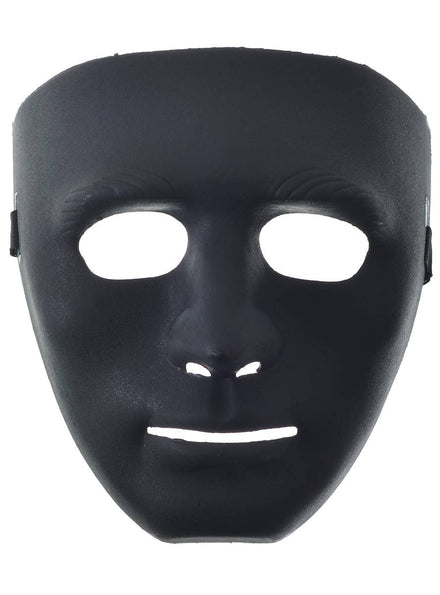 Image Of Full Face Blank Black Costume Mask
