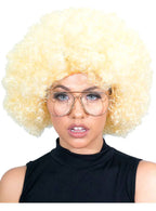 Image of Large Curly Blonde Afro Adult's Costume Wig