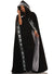 Image of Deluxe Black Skull Print Adults Halloween Costume Cape