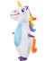 Image of Inflatable White Unicorn with Rainbow Mane Adult's Costume - Front Image