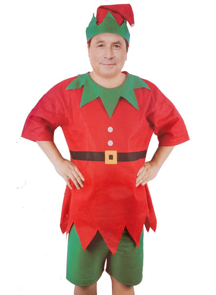 Adults Red and Green Christmas Elf Costume