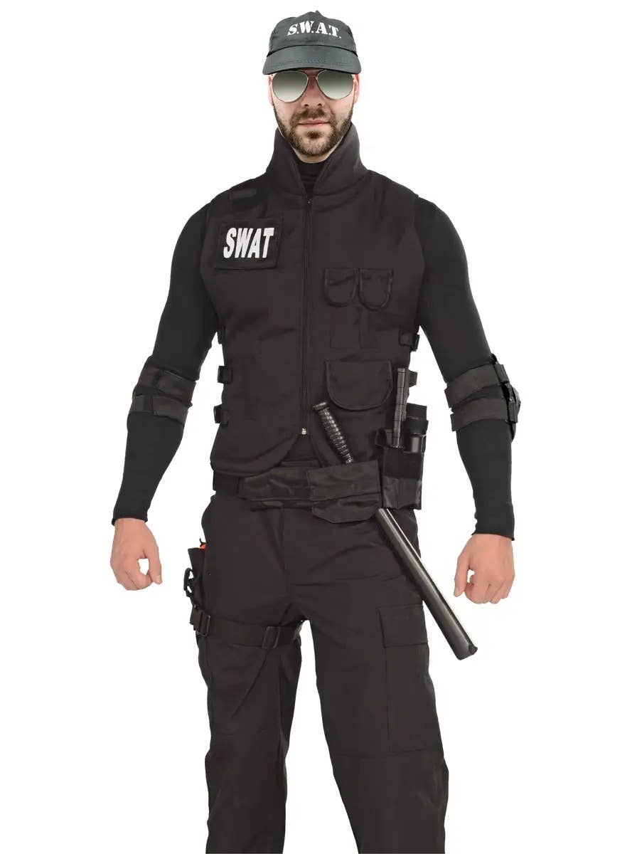 Image of SWAT Police Plus Size Men's Costume Vest - Main Image