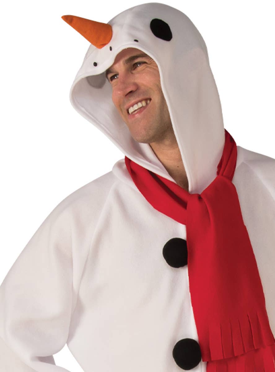 Image of Plush White Snowman Men's Christmas Costume - Close Image 1