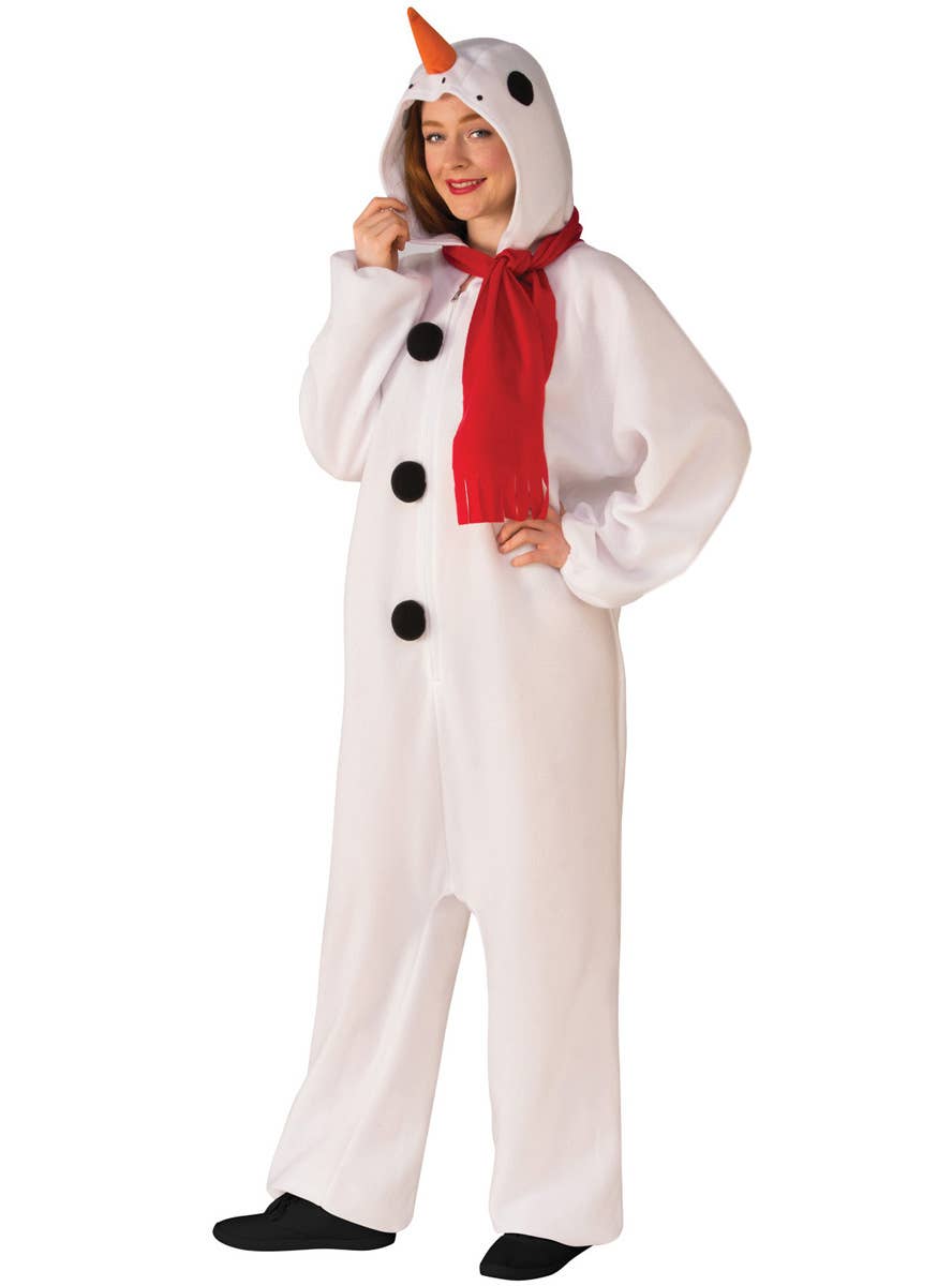 Image of Soft White Snowman Women's Christmas Costume - Main Image