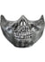 Image of Half Face Silver Skeleton Halloween Costume Mask