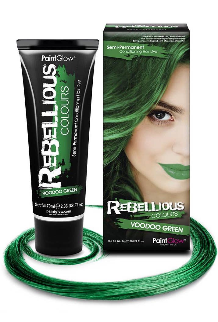 70ml Semi Permanent Conditioning Voodoo Green Special Effects Hair Dye