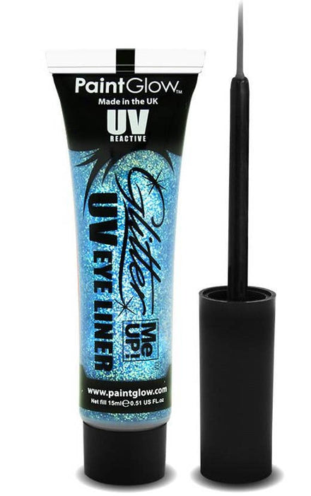 Ice Blue UV Reactive Blacklight Glitter Eyeliner Main Image