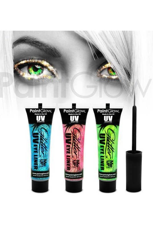 Ice Blue UV Reactive Blacklight Glitter Eyeliner Alternate Image