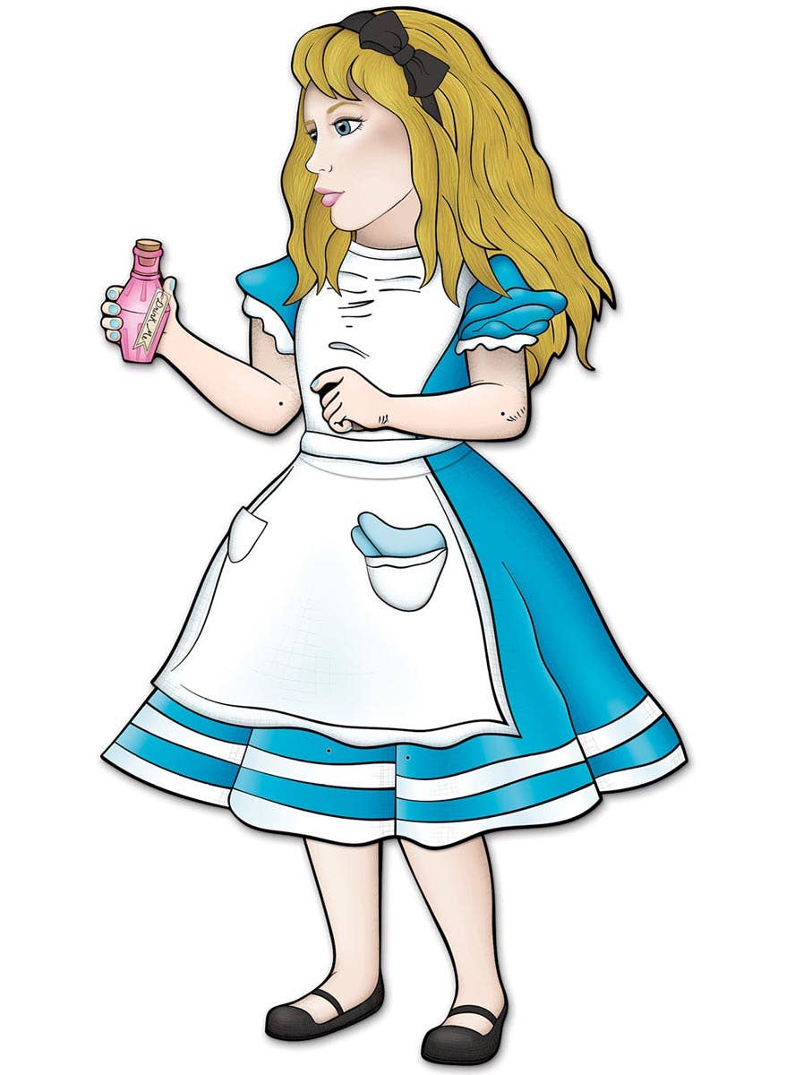 Image of Alice In Wonderland Jointed Cut Out Party Decoration - Main Image