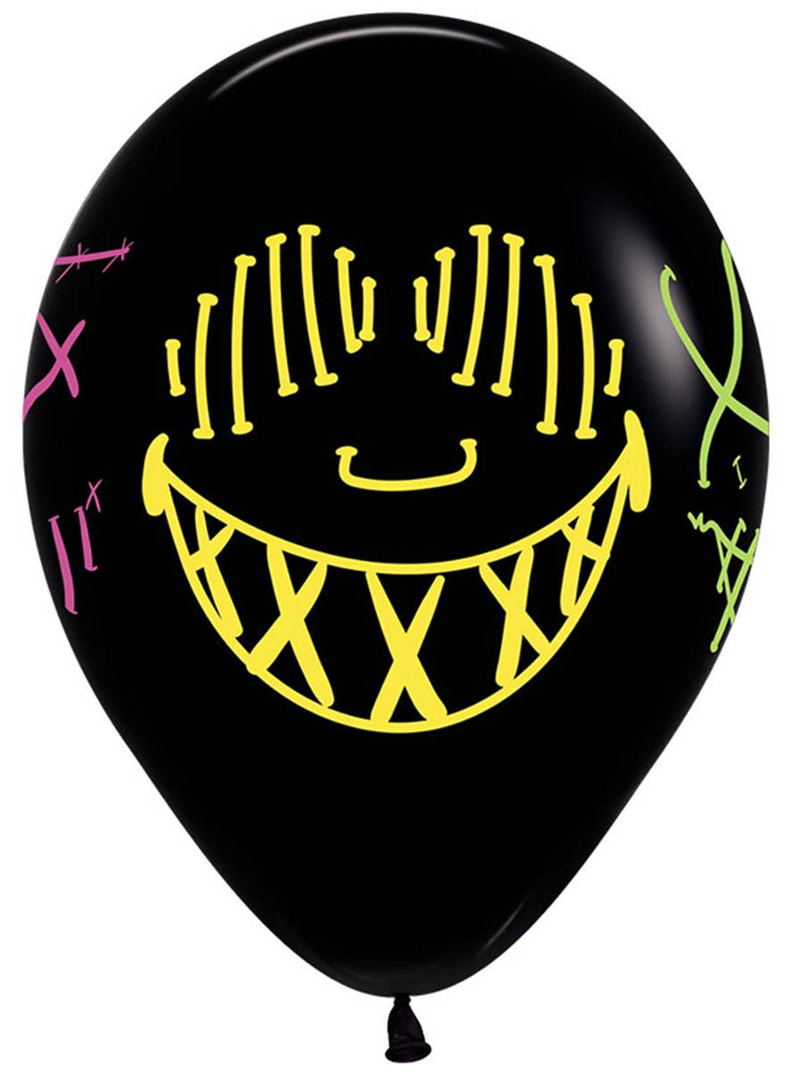 12 Pack of Neon Mask Balloon Decorations for Halloween