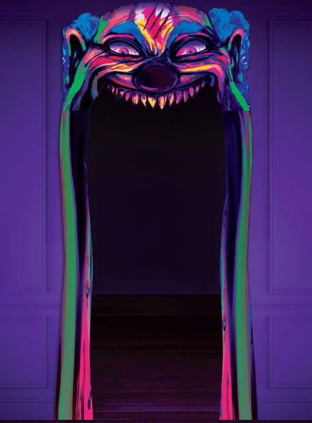 UV Reactive Creepy Carnival Decoration for a Door Way