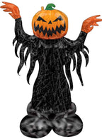 Self Standing Non-Helium Scary Pumpkin Man Airloonz Balloon Halloween Decoration