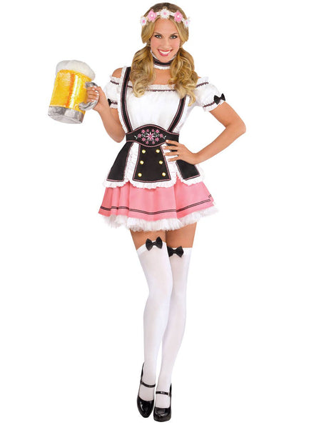 Womens Pink and White Oktoberfest Costume