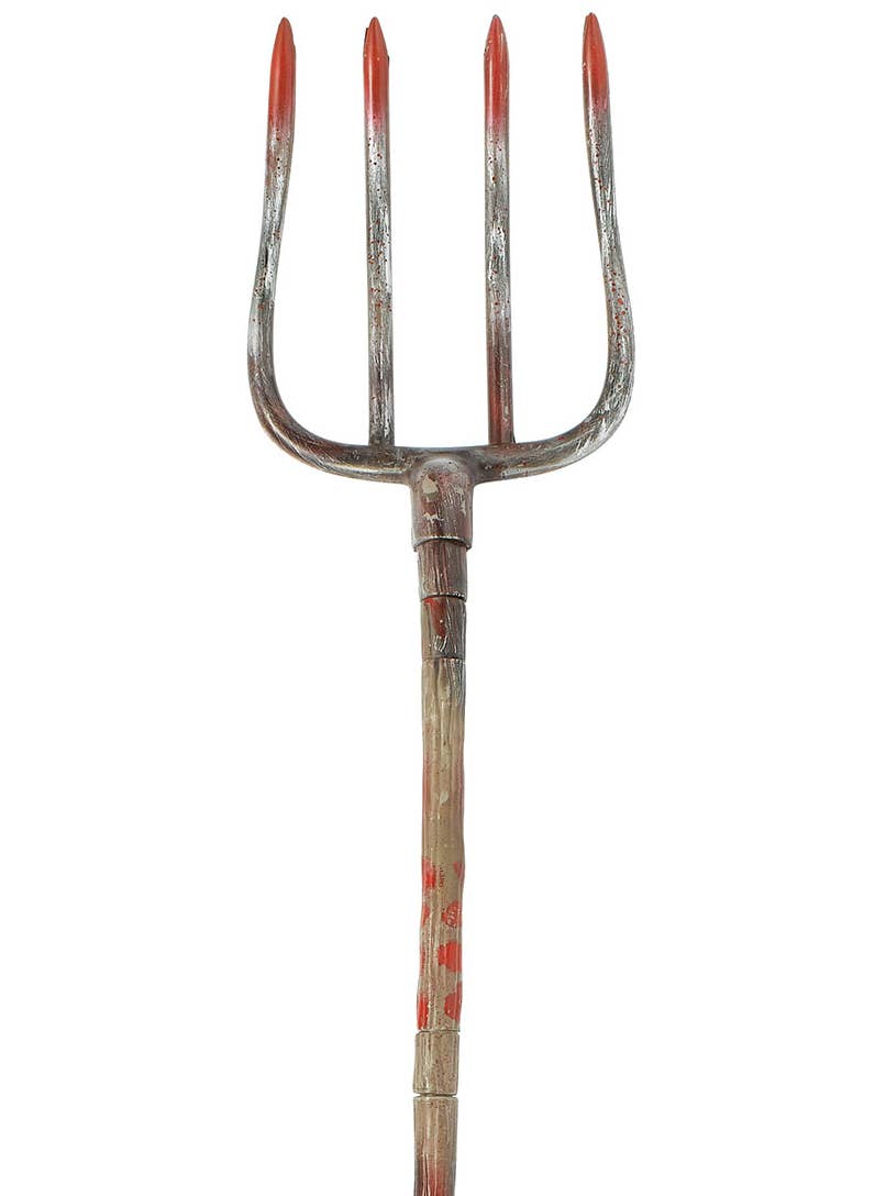 Image of Bloody Pitchfork Halloween Costume Weapon - Close Image