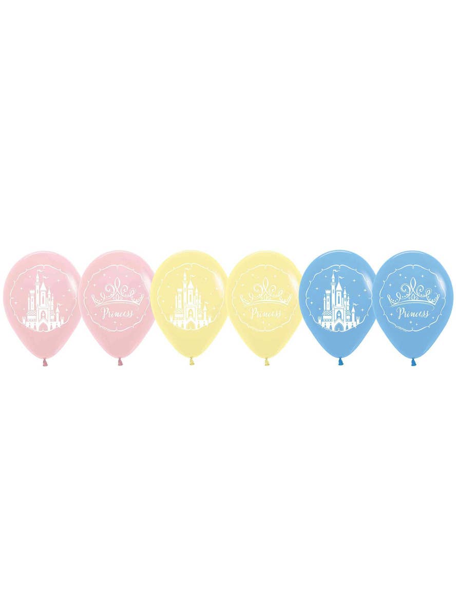 Image Of Disney Princesses Pastel 6 Pack Party Balloons