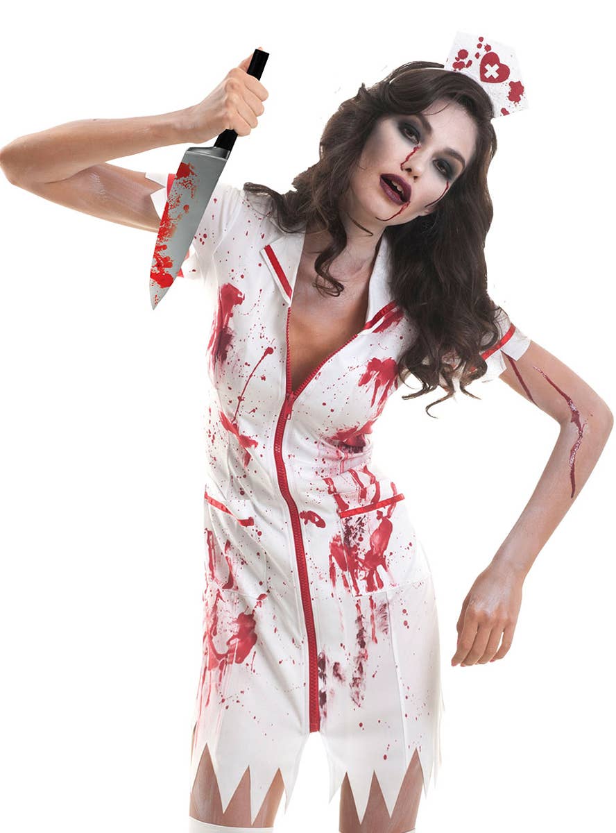 Image of Bloody Zombie Nurse Women's Halloween Costume