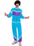 Mens 80s Blue Shell Suit Costume