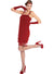 Womens Red 1920S Flapper Dress Costume with Fringing