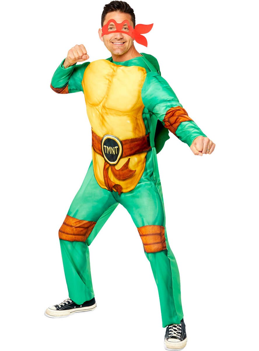 Men's Officially Licensed TMNT Costume with Interchangeable Masks