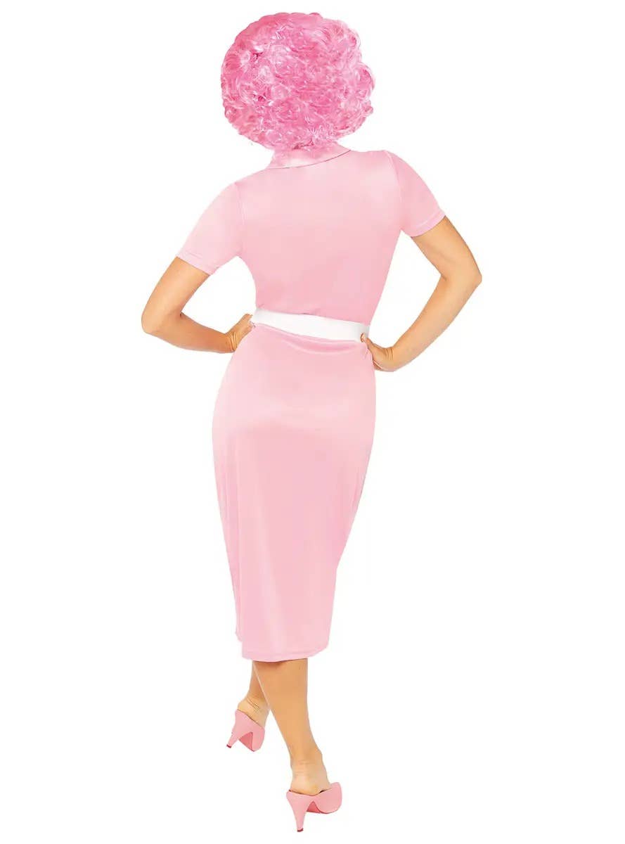 Plus Size Pink Frenchy Women's Officially Licensed Grease Costume Back Image