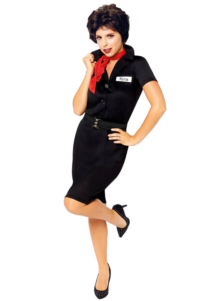 Black Rizzo Women's Officially Licnesed Grease Costume Front Image