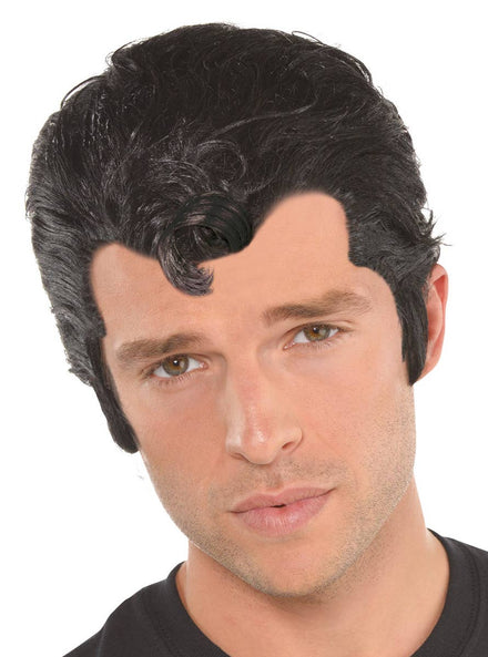 Short Black 1950's Danny Zuko Grease Costume Wig for Men