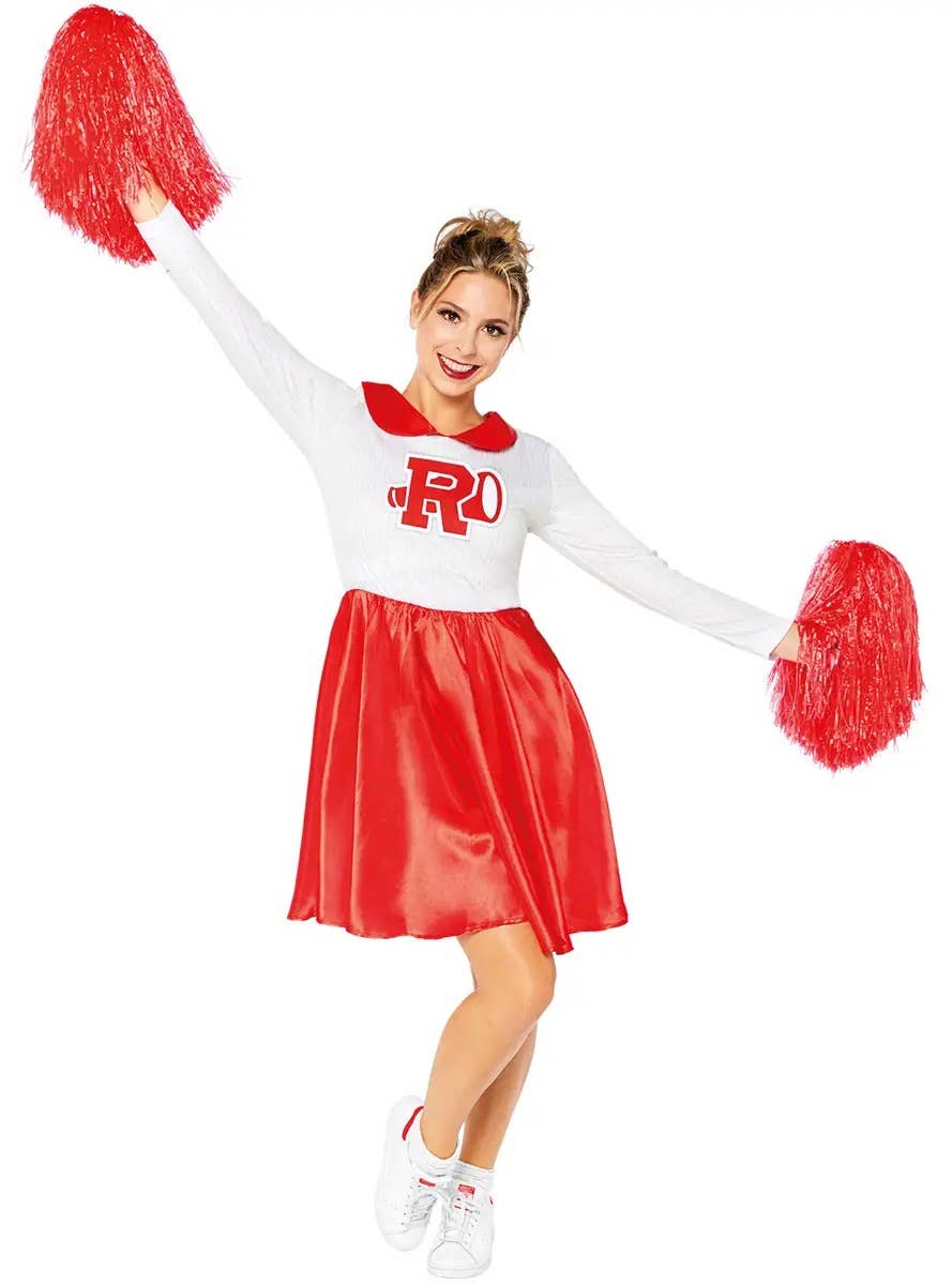 Plus Size Officially Licensed Grease Rydell High Cheerleader Women's Costume Alt Front Image 2