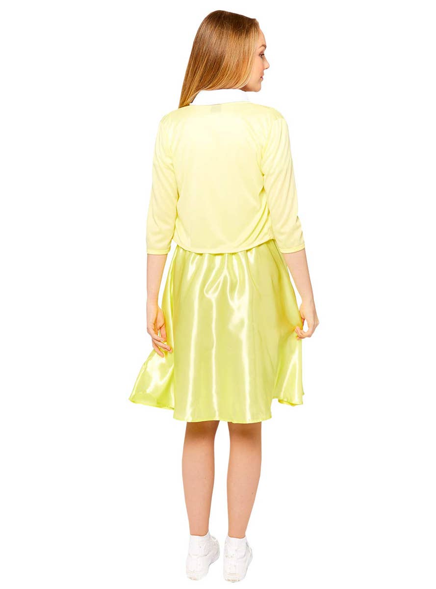 Yellow Sandy Women's Officially Licensed Grease Costume Back Image