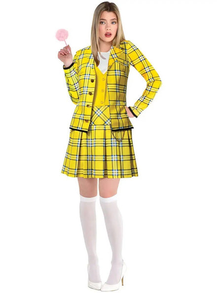 Yellow Tartan Clueless Cher Costume for Plus Size Women