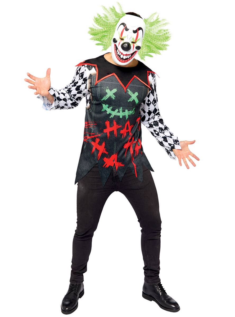 Image of Evil HAHA Clown Plus Size Halloween Costume for Men