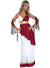 Womens Red and White Roman Toga Costume