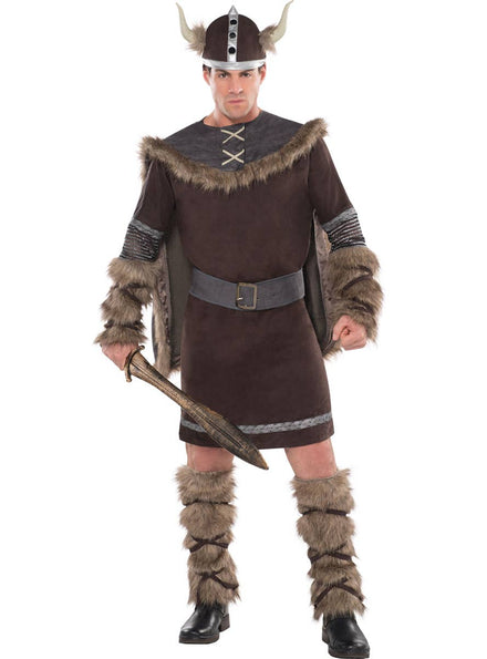 Mens Viking Warrior Fancy Dress Costume