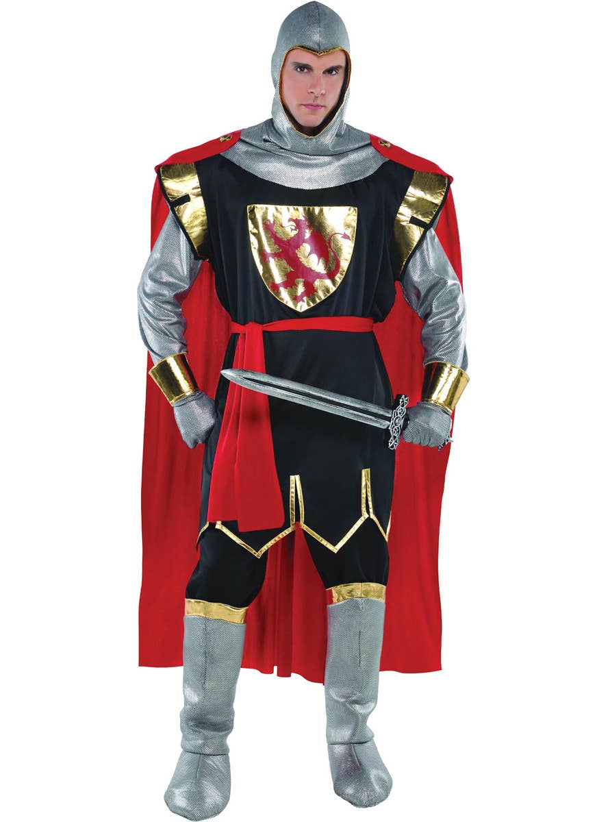Mens Plus Size Medieval Knight Crusader Costume