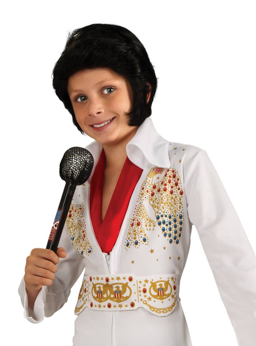 Image of American Eagle Boys White Elvis Presley Costume - Close Image