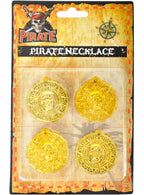 Image of Ancient Gold Pirate Coin Costume Necklaces