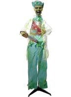 Image of Animated Standing Zombie Surgeon Halloween Decoration - Main Image