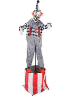 Image of Animated Evil Circus Clown Standing Halloween Decoration - Main Image