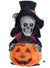Image Of Halloween Decoration Animated Grim Reaper with Pumpkin Halloween Candy Bowl - Front Image