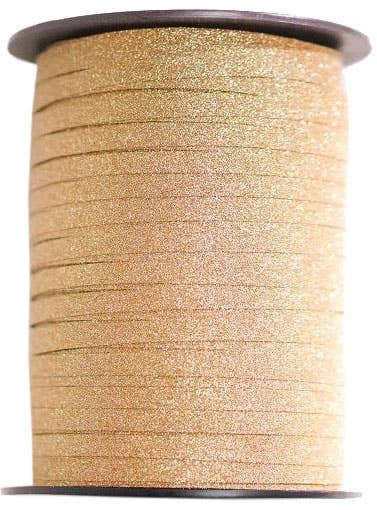 Image of Antique Gold Glitter 227m Long Flat Curling Ribbon