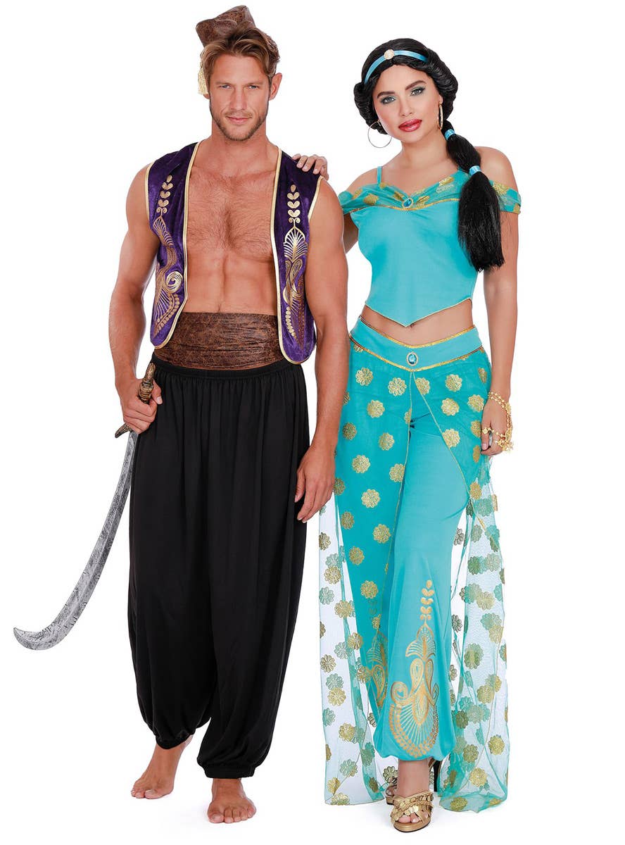 Women's Sexy Princess Jasmine Costume - Couples Image