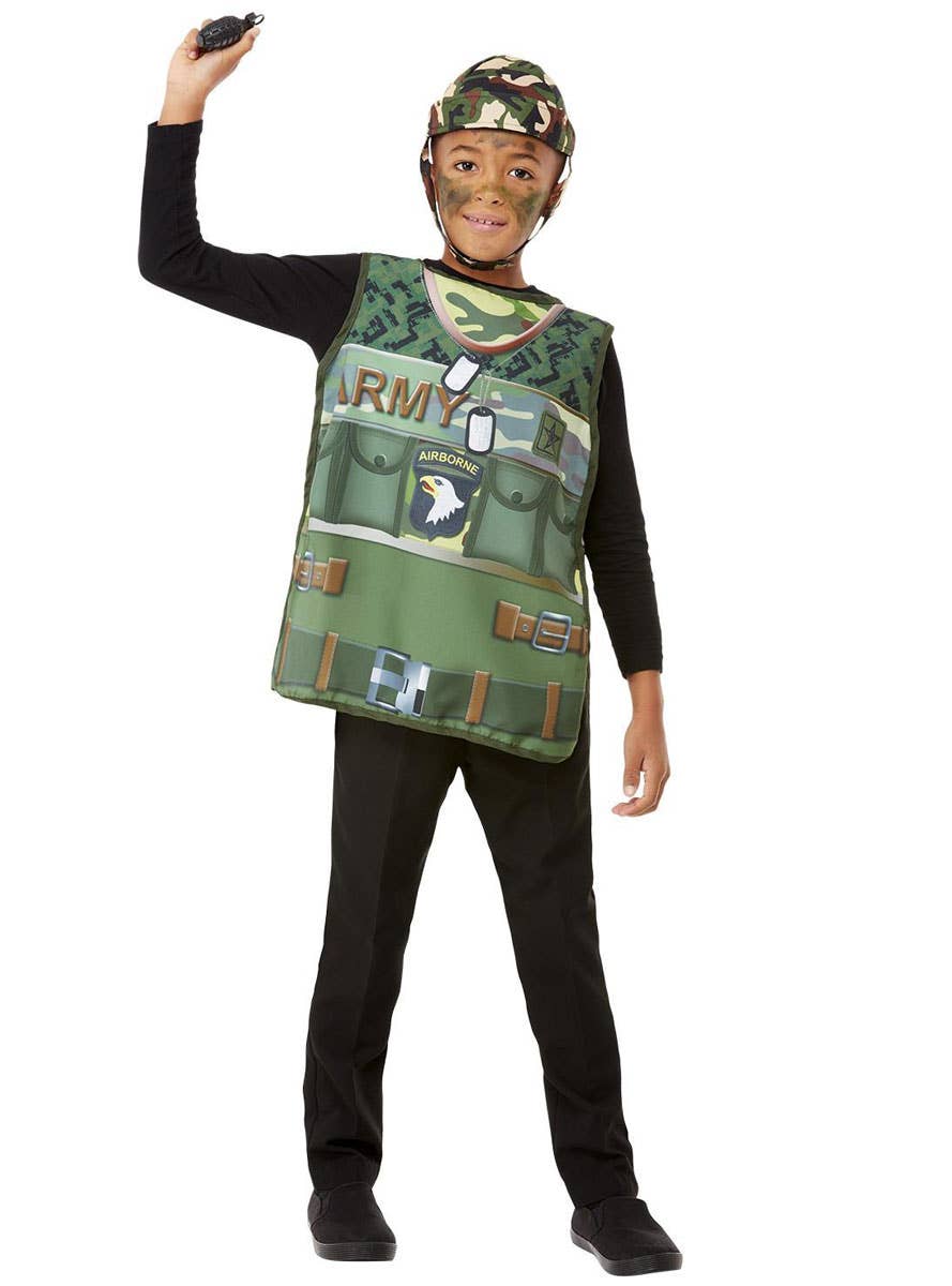 Image of Army Soldier Boys Easy Book Week Costume - Alternate Image