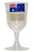 Aussie Flag Plastic Australia Day Drinking Wine Glasses - Main Image