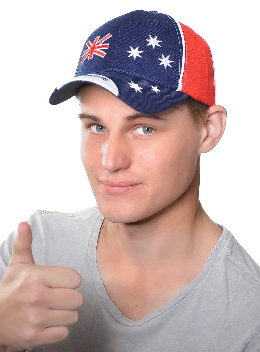 Adults Aussie Flag Baseball Cap Costume Accessory Australia Day Hat -  Alternative Image