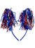 Image of Aussie Blue Silver and Red Tinsel Head Bopper Headband - Main Image